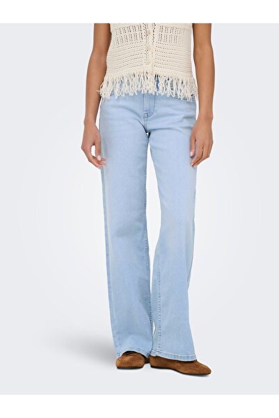 ONLY Jeans mit weitem Bein ONLJUDY-O Niedrige Taille Gerade geschnitten Jeans