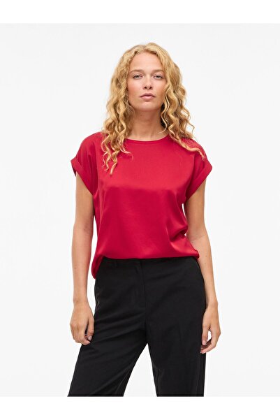 VILA Oberteil mit kurzen Ärmeln VIELLETTE