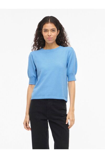 VILA Strickoberteil VIRIL Kurzärmeliges