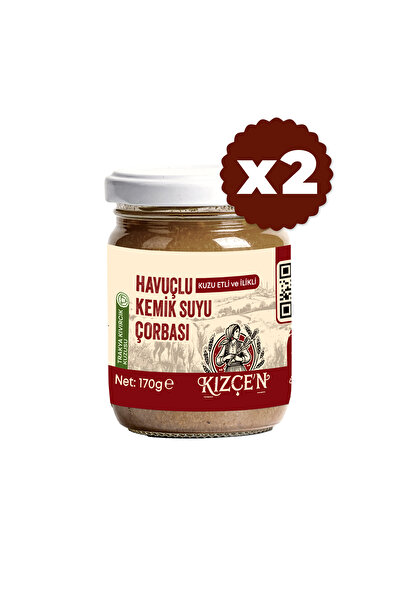 Kızçen Avantajlı 2 Li Havuçlu Kuzu Etli ve İlikli Kemik Suyu Çorbası (2x170 g)