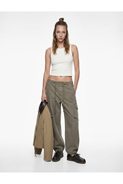 Koton Slim Fit Sleeveless Cotton Crew Neck Blouse