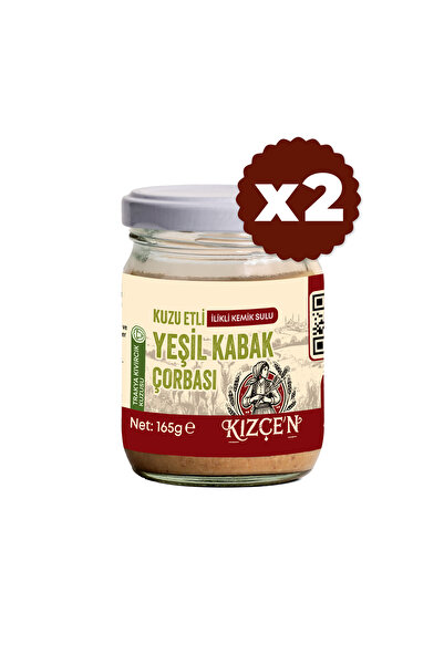Kızçen Avantajlı 2 Li Kuzu Etli İlikli Kemik Sulu Yeşil Kabak Çorbası (2x165 g)