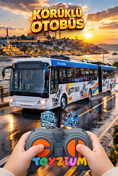 Shem Uzaktan Kumandalı Körüklü Otobüs - Işıklı Full Fonksiyonlu RC Oyuncak Ar...