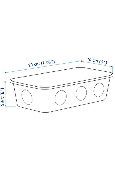 IKEA Düzenleyici Kutu 10x20x5cm -3 ADET-