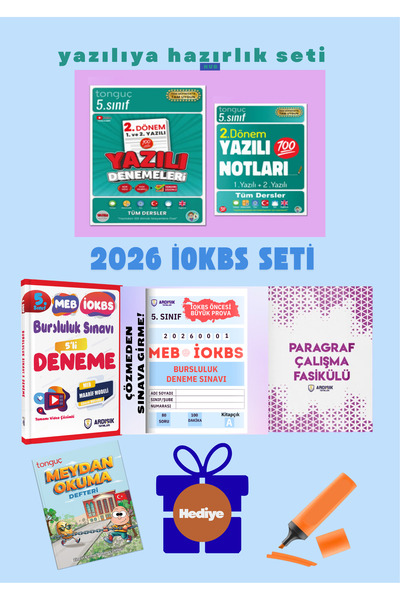 Tonguç Yayınları 5. Sınıf 2. Dönem Yazılı Notları + 2. Dönem Yazılı Denemeler...