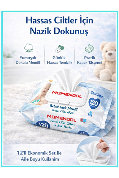 Shays Sağlık Momendol Islak Havlu 120li - 12 X 120li - 1440 Adet