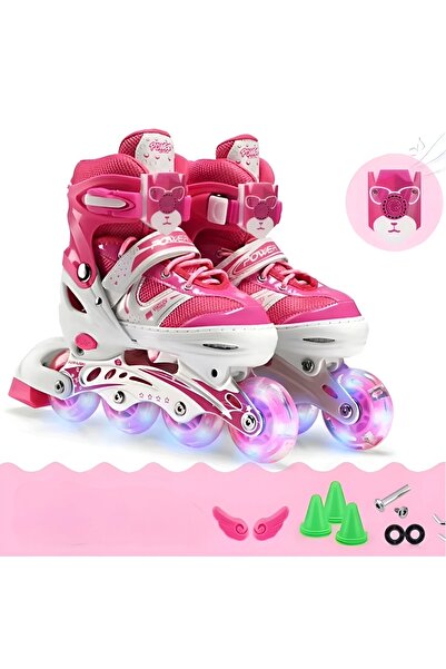 My modern game Single-row roller skates for children and adults, adjustable d...