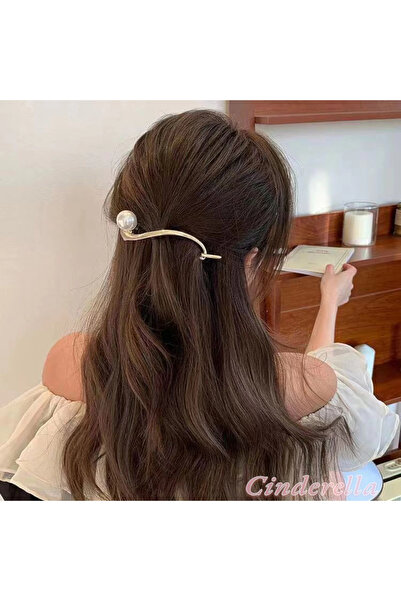 Cinderella Agrafă de păr pentru femei Pearl Stone Gold Clip - Agrafă de lux p...