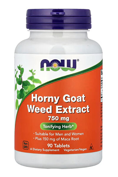 Now Foods Supplements, Horny Goat Weed Extract 750 mg Plus 150 mg of Maca Roo...