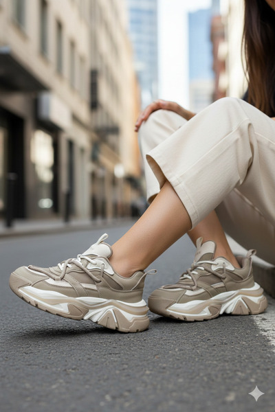 Lufian Kate Bej Жіночі Спортивні Кросівки З Натуральної Шкіри