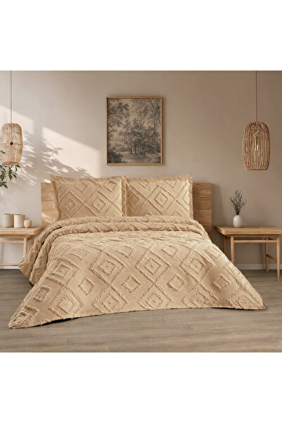 diabella İskandinav Jasmin 3 Parça Çift Kişilik Yatak Örtüsü