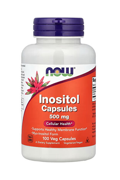 Now Foods Inositol 500 mg, Healthy Membrane Function, Cellular Health, 100 Ve...