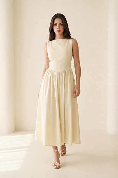 Setre Амбър без ръкави, прилепваща по талията, рокля с дължина до коляното