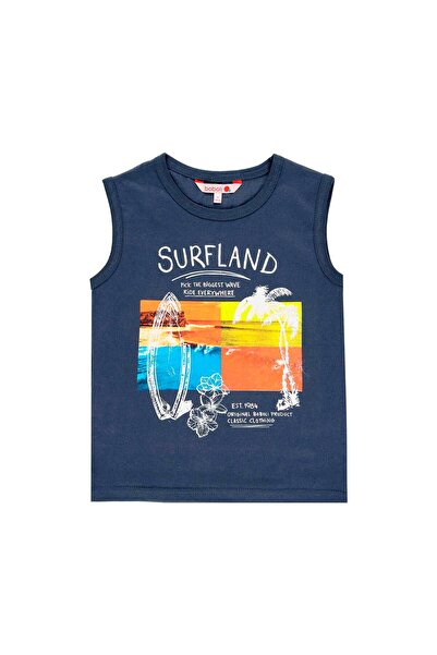 Boboli Erkek Bebek Lacivert Kısa Kollu Tişört