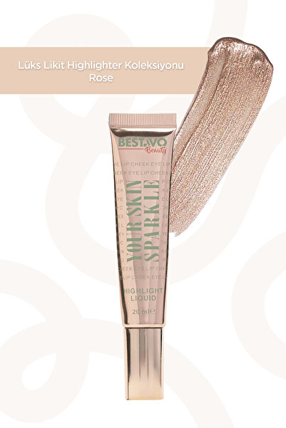 BESTAVO BEAUTY Waterproof Lüks Likit Highlighter Koleksiyonu | Gold