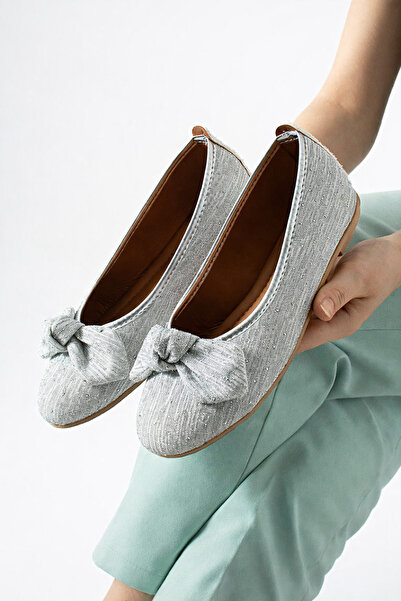 STOCON Дамски балетни пантофки с камъни и панделки Обувки за всеки ден Офис о...