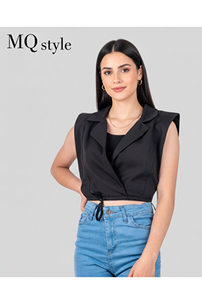 MQ Short-cut vest with straps at the waist