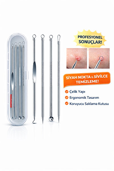 Sabuncu Hacı 4 Parça Celik Paslanmaz Çelik Sivilce Akne Siyah Nokta Temizleme...