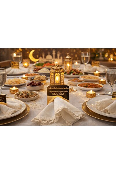 Stoneda Türkçe Besmele (Bismillahirahmanirrahim ve Anlamı Yazılı Altın Gold R...