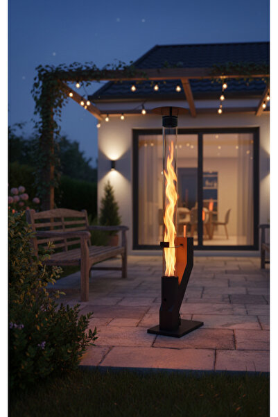 Özel Tasarım Pelet Soba Büyük Boy 120cm Cam Füze Roket Dumansız Peletli Soba ...