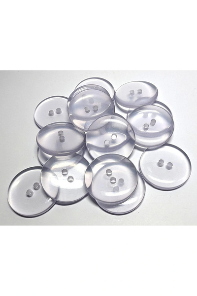 EB PLASTİK Transparent Button 20 Size 1.27 Cm - 100 Pieces (Duvet Cover Butto...
