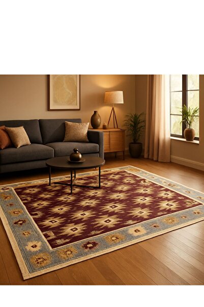 OEM Traditional Rug , size 200 x 300 cm, red and cream