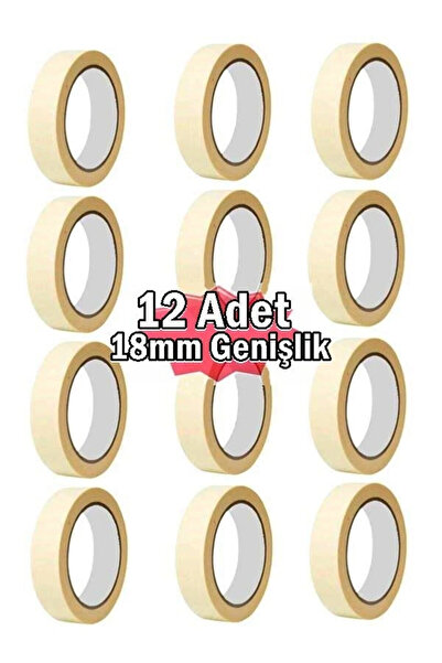 Genel Markalar 18mm X 25 Mt 12 Adet Kağıt Maskeleme Bandı