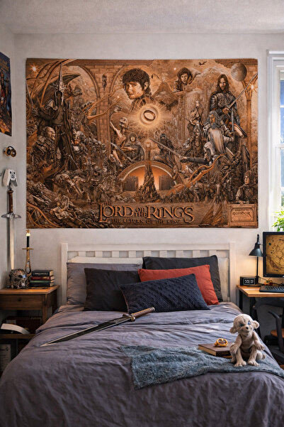 Vendini Yüzüklerin Efendisi Kralın Dönüşü Duvar Örtüsü Duvar Halısı Wall Tape...