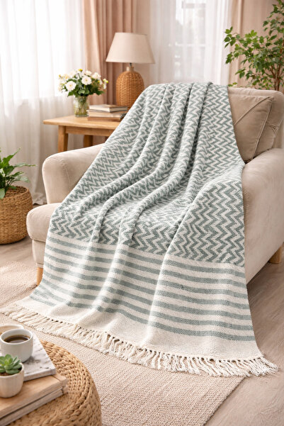 MUK's 170×210 cm Çok Amaçlı Pamuklu Desenli Koltuk Örtüsü – Kir Tutmaz, Kayma...