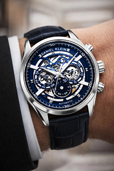 Daniel Klein Deri Kordon Çelik Kasa Otomatik Mekanizma Erkek Kol Saati Lacive...