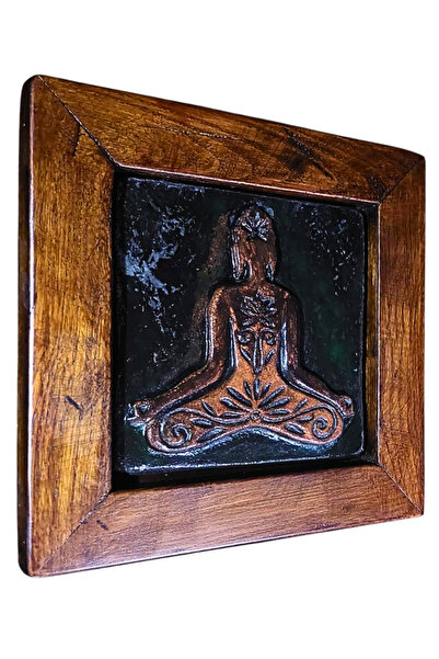toprakanaart Buddha Seramik Duvar Panosu, Buda 22,5 × 22,5 × 2,5 cm dir