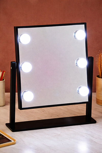 Naturalove LED Kulis Aynası 6 LED Büyük Boy – 30.5×37.5 cm – 3 Renk – Type C-...