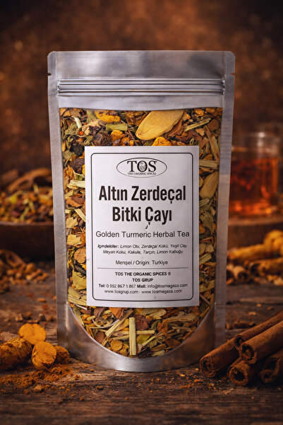 TOS The Organic Spices الكركم الذهبي - 100 جرام شاي الأعشاب التورميليك الذهبي...