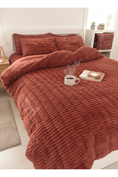 Roya home Çift kişilik Tavşan Tüyü 6 Parça Uyku Seti 220x240(Çift taraflı wel...