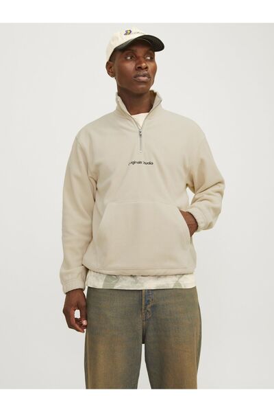Jack & Jones Fleece-Sweatshirt. Bedrucktes Fleece-Sweatshirt