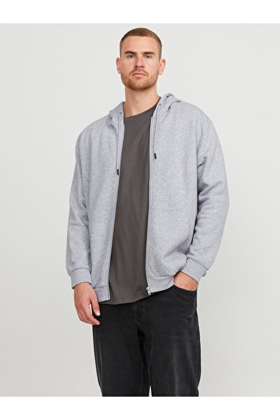 Jack & Jones Plus Kapuzenjacke Plus Size Einfarbig Kapuzenjacke
