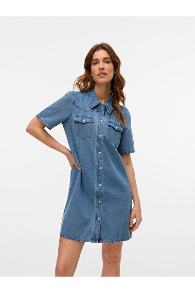 Vero Moda Jeanskleid VMAUSTIN Kurzes Kleid