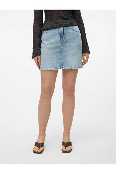 Vero Moda Jeansrock VMTESSA Hohe Taille Kurzer Rock