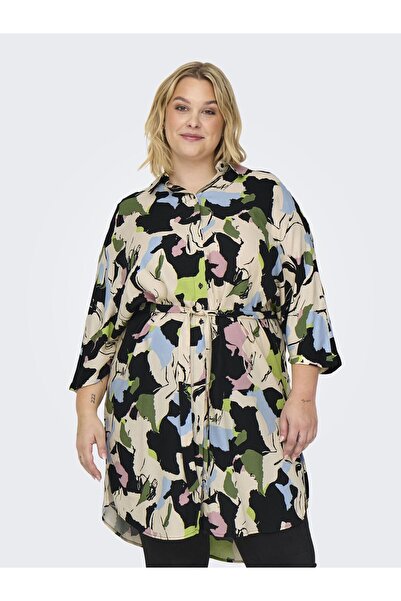 Only Carmakoma Tunika mit halber Knopfleiste CARISIDORA Midikleid