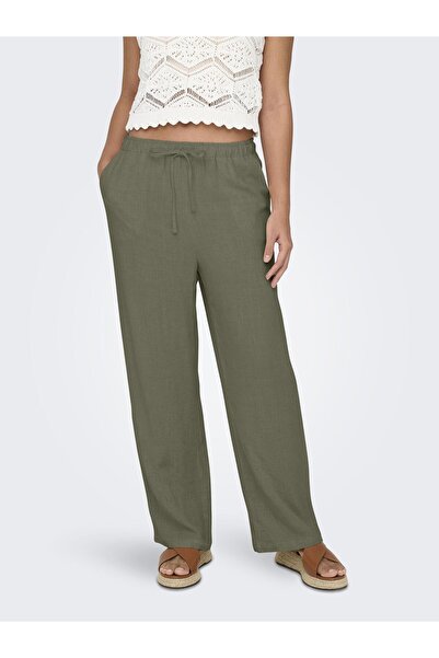 ONLY Hose ONLSIESTA Gerade geschnitten Leinen Hose