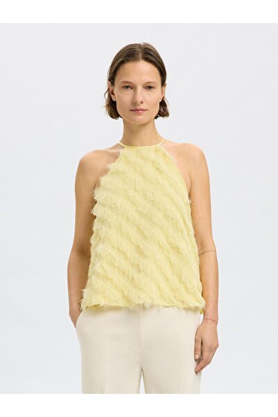 Selected Femme Neckholder-Top Fransen-Detail