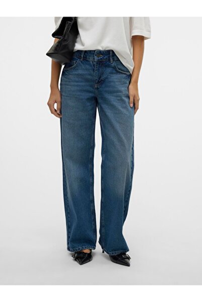 Something New Straight-Fit SNRANCY Mittlere Taille Weiter Beinschnitt Jeans