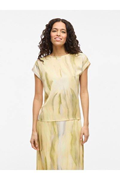 VILA Oberteil mit kurzen Ärmeln VIELLETTE Rundhals