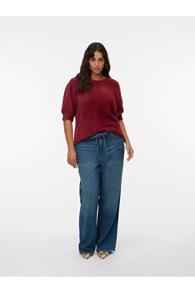 Veromoda Curve Weit geschnitten VMCTESSA Hohe Taille Weiter Beinschnitt Jeans