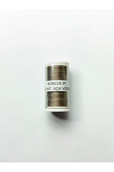 Eskişehir hobi sanat 60 Metre Açık Vizon Renk Kum Boncuk Ipi Boncuk İşleme İp...