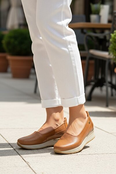 Mammamia Kadın Deri Casual Ayakkabı - Taba Kahverengi - D25YA-3520-B