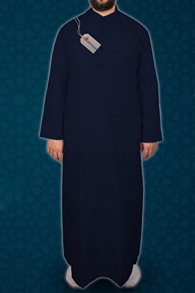 Hediyeleşin Men's Fistan, Cellabiye, Prayer, Hajj and Umrah Clothing - Dark Blue
