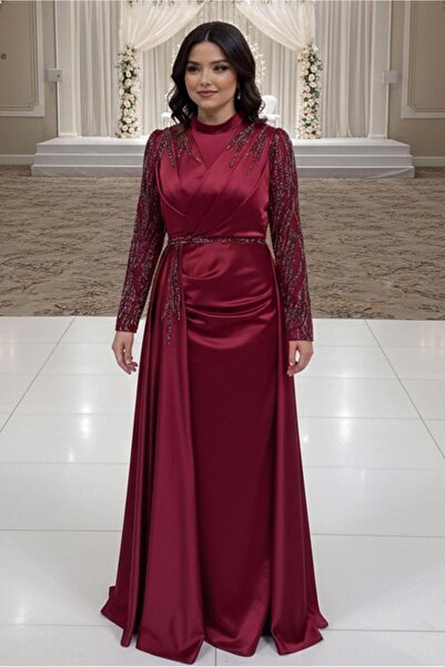 Alvina TAŞLI BÜYÜK BEDEN ABİYE ELBİSE 50408