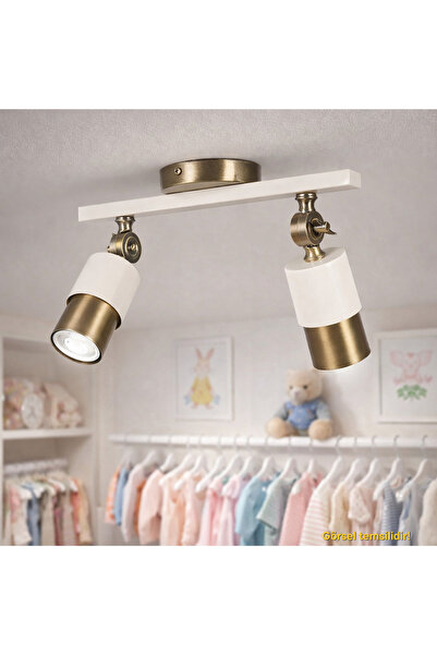 Bozyaka Aydınlatma Lotus 2'li Dekoratif Eskitme Kaplama & Krem Hareketli Duva...