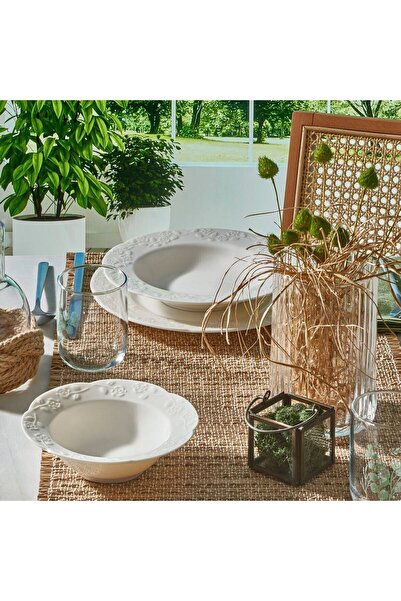 Güral Porselen Carmına 24 Parça 6 Kişilik Bone Yemek Takımı